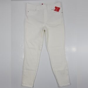 NWT Spanx Skinny Pull-On Jeans in White Women's Large Petite 20271Q NEW $128